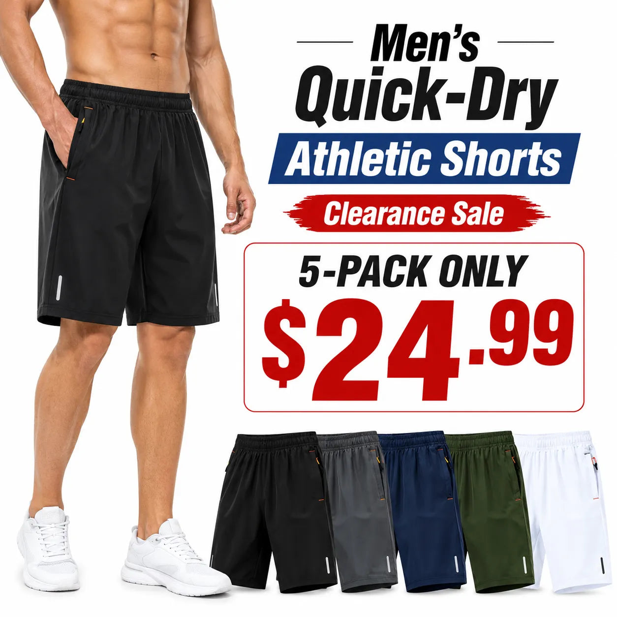 Men's Quick-Dry Athletic Shorts