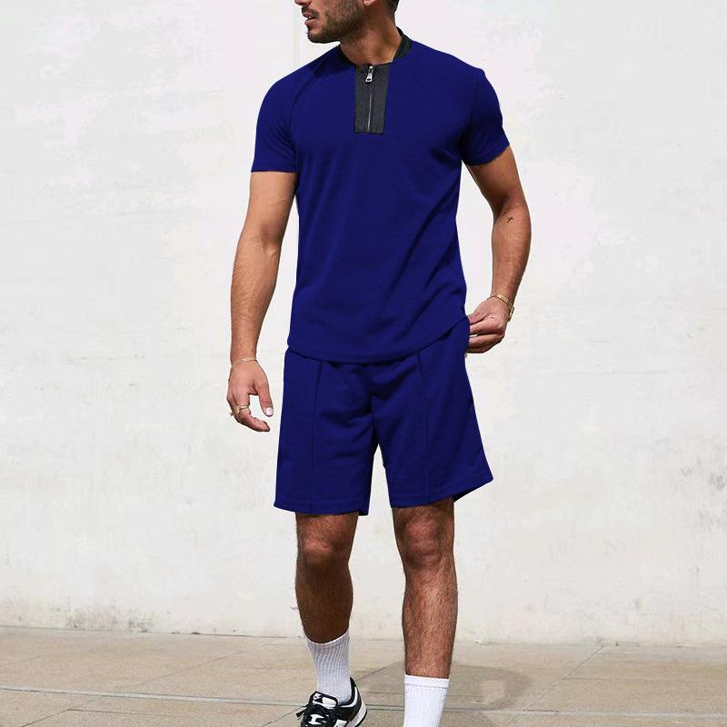 Men's Waffle Panel Stand Collar Tracksuit 14596157X